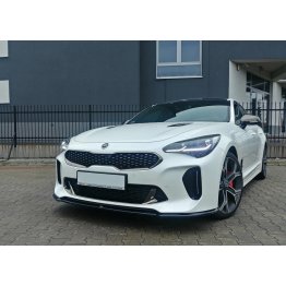 Накладка сплиттер на передний бампер Вар2 на Kia Stinger GT